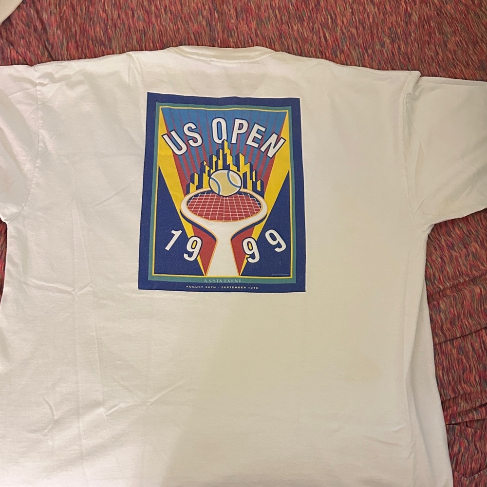 US Open 1999 White Men's Short Sleeve Tee